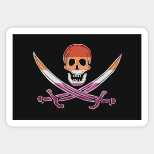 Lesbian Pirate Pride (darkMode) Sticker